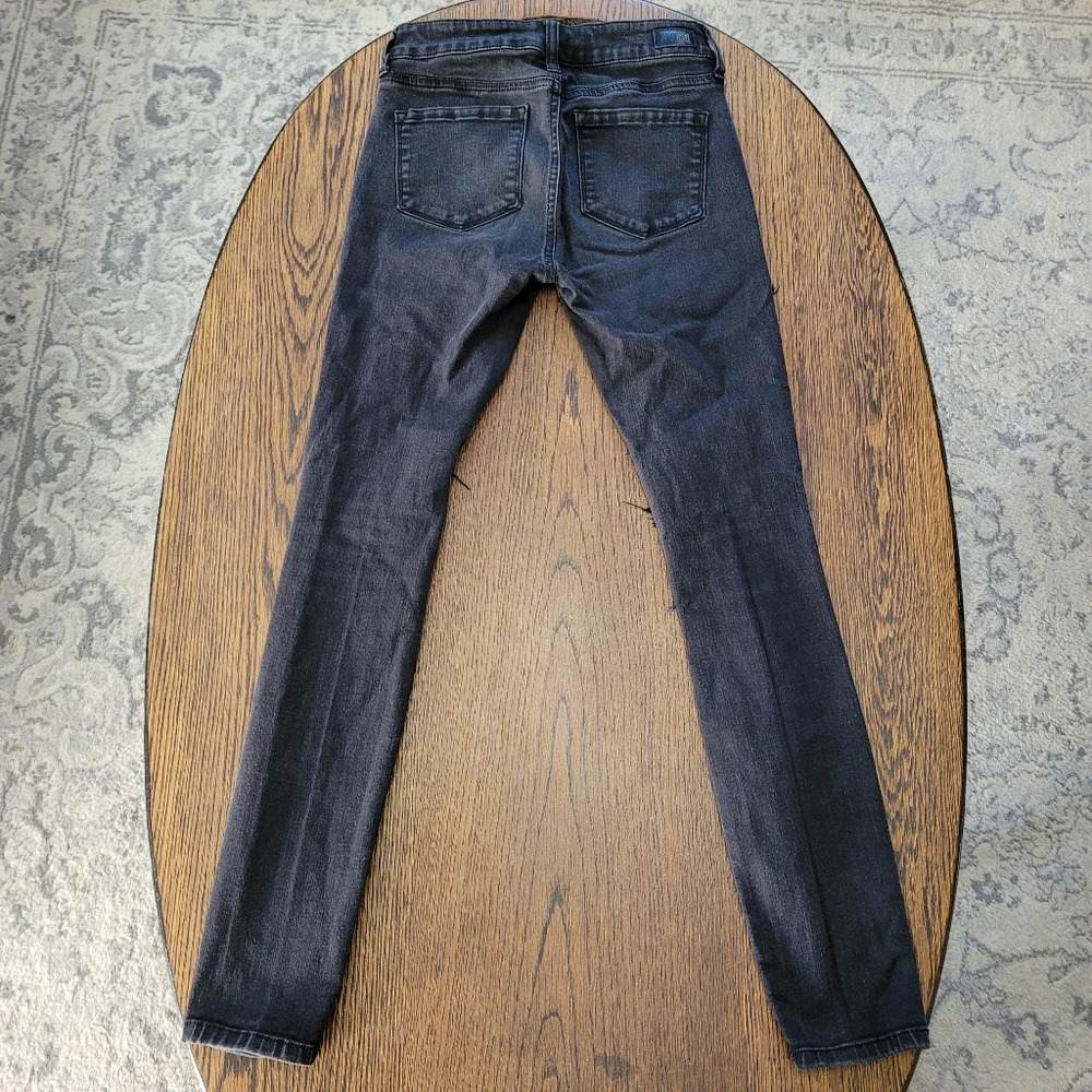 RSQ Mid-rise Destroyed Distressed Black Jegging Jeans Size Women's 0/24 - Picture 5 of 12